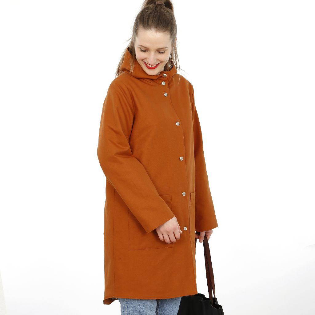 Papierschnittmuster gefütterter Parka Frau Karo XS-XXL